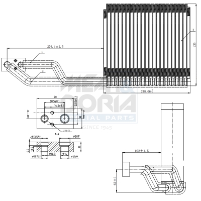 MEAT & DORIA Fordamper, klimaanlæg 997078 for CHRYSLER