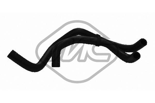 METALCAUCHO Varmeslange 09047 midten for VW AUDI