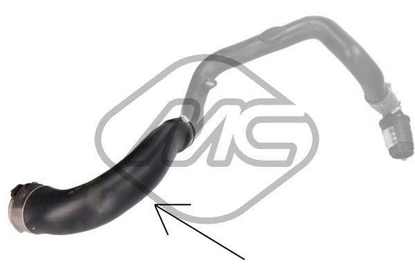 METALCAUCHO Ladeluftslange 09830 for OPEL VAUXHALL NISSAN RENAULT