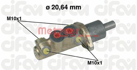 METZGER AUTOTEILE Hovedbremsecylinder 202039 for VAG VW
