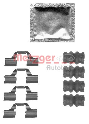 METZGER AUTOTEILE Tilbehørssæt, skivebremsebelægning 1091827 for RENAULT