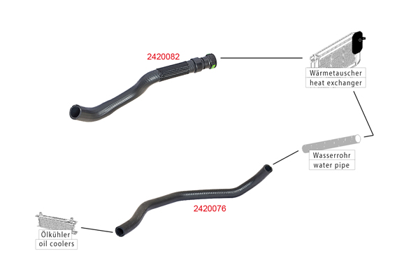 METZGER AUTOTEILE Kølerslange 2420082 for FORD