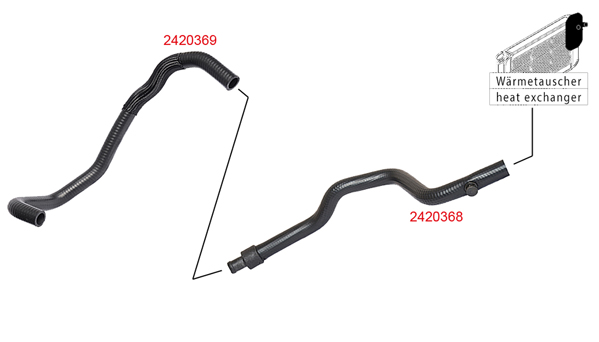 METZGER AUTOTEILE Kølerslange 2420369 for RENAULT