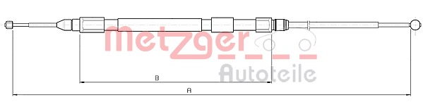 METZGER AUTOTEILE Håndbremsekabel 104232 bagved til højre for MINI BMW