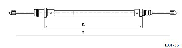 METZGER AUTOTEILE Håndbremsekabel 104736 foran for CITROËN
