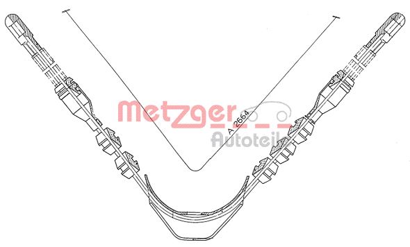 METZGER AUTOTEILE Håndbremsekabel 11573 bag for OPEL