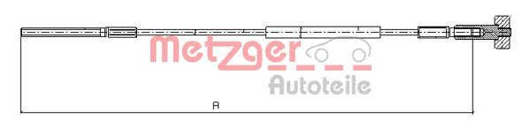 METZGER AUTOTEILE Håndbremsekabel 115936 foran for OPEL