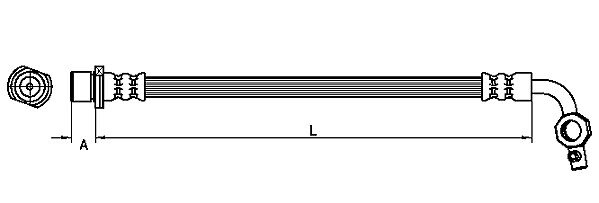 METZGER AUTOTEILE Bremseslange 4110101 for TOYOTA