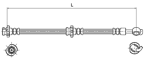 METZGER AUTOTEILE Bremseslange 4110129 for NISSAN