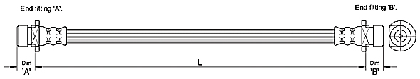 METZGER AUTOTEILE Bremseslange 4110183 for LAND ROVER