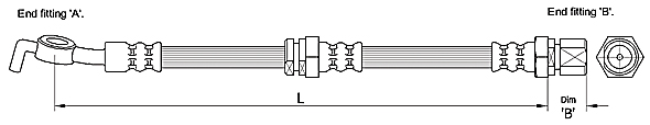 METZGER AUTOTEILE Bremseslange 4110192 for CHEVROLET