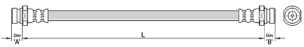 METZGER AUTOTEILE Bremseslange 4110220 for HYUNDAI