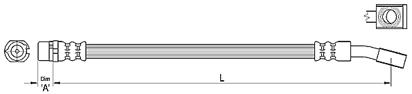 METZGER AUTOTEILE Bremseslange 4110222 for OPEL