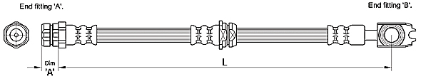 METZGER AUTOTEILE Bremseslange 4110247 for VW