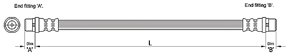 METZGER AUTOTEILE Bremseslange 4110254 for AUDI