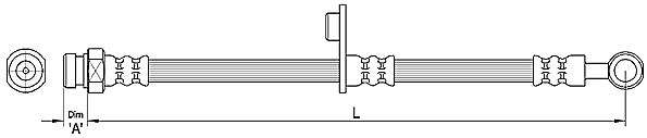 METZGER AUTOTEILE Bremseslange 4110265 for SMART