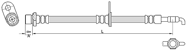 METZGER AUTOTEILE Bremseslange 4110285 for TOYOTA