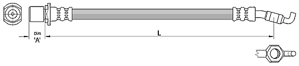 METZGER AUTOTEILE Bremseslange 4110286 for TOYOTA