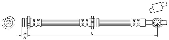 METZGER AUTOTEILE Bremseslange 4110387 for NISSAN