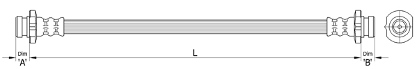 METZGER AUTOTEILE Bremseslange 4110393 for NISSAN