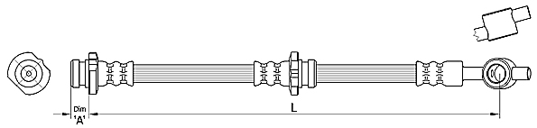 METZGER AUTOTEILE Bremseslange 4110388 for NISSAN