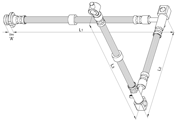 METZGER AUTOTEILE Bremseslange 4110395 venstre foraksel for NISSAN