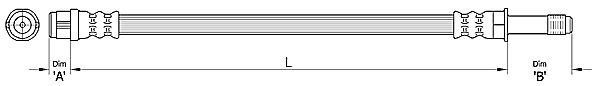METZGER AUTOTEILE Bremseslange 4110434 for VW