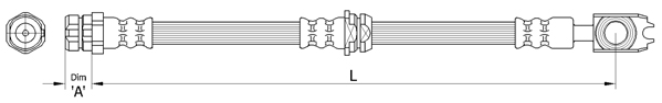 METZGER AUTOTEILE Bremseslange 4110444 for AUDI
