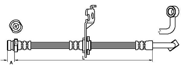 METZGER AUTOTEILE Bremseslange 4110453 for KIA