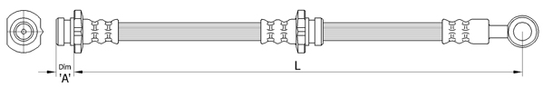 METZGER AUTOTEILE Bremseslange 4110462 for NISSAN