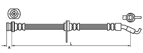 METZGER AUTOTEILE Bremseslange 4110468 for SUZUKI