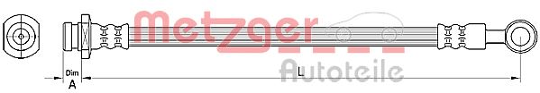 METZGER AUTOTEILE Bremseslange 4110491 for CHEVROLET