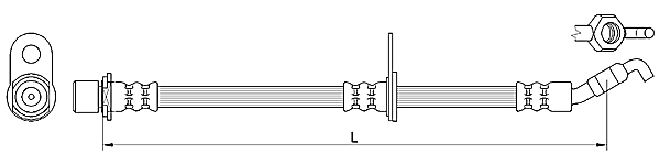 METZGER AUTOTEILE Bremseslange 4110621 for DAIHATSU