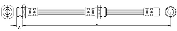 METZGER AUTOTEILE Bremseslange 4110669 venstre foraksel for KIA