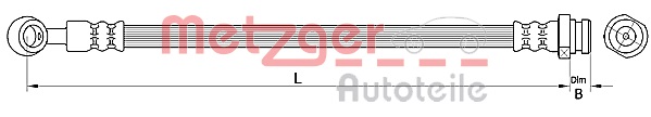 METZGER AUTOTEILE Bremseslange 4110671 for KIA