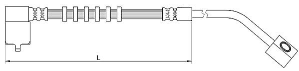 METZGER AUTOTEILE Bremseslange 4110686 venstre foraksel for CHRYSLER