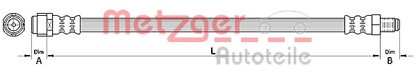 METZGER AUTOTEILE Bremseslange 4110726 for MERCEDES-BENZ
