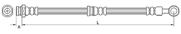 METZGER AUTOTEILE Bremseslange 4110745 for PEUGEOT MITSUBISHI