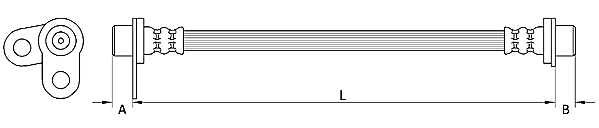 METZGER AUTOTEILE Bremseslange 4110746 for PEUGEOT MITSUBISHI