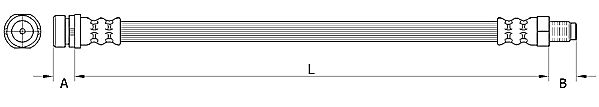 METZGER AUTOTEILE Bremseslange 4110802 for FORD