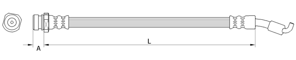METZGER AUTOTEILE Bremseslange 4110822 for KIA