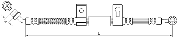 METZGER AUTOTEILE Bremseslange 4110830 for KIA