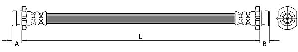 METZGER AUTOTEILE Bremseslange 4110851 for NISSAN