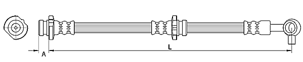 METZGER AUTOTEILE Bremseslange 4110848 for NISSAN