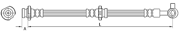 METZGER AUTOTEILE Bremseslange 4110847 for NISSAN