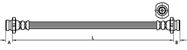 METZGER AUTOTEILE Bremseslange 4111272 for NISSAN