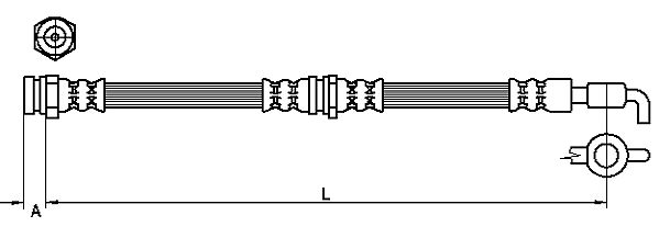 METZGER AUTOTEILE Bremseslange 4110871 for MAZDA