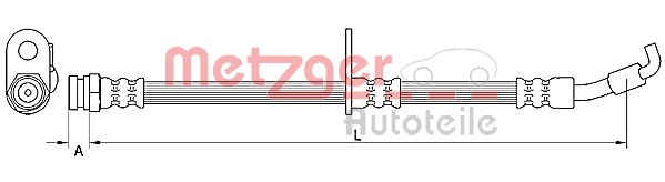 METZGER AUTOTEILE Bremseslange 4110876 for MAZDA