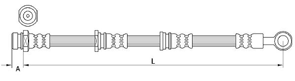 METZGER AUTOTEILE Bremseslange 4110917 for MITSUBISHI