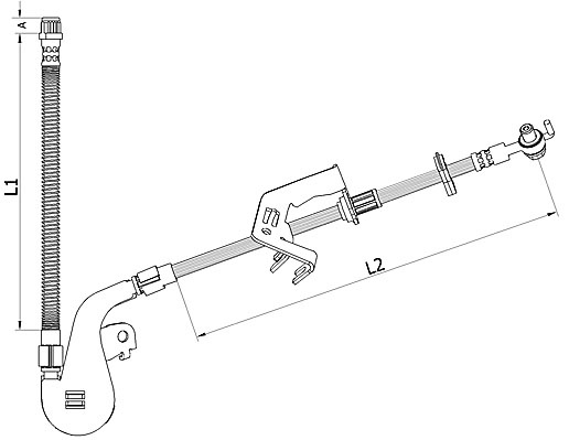 METZGER AUTOTEILE Bremseslange 4110928 højre foraksel for PEUGEOT